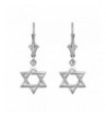 Jewish Dangle Earrings Sterling Silver