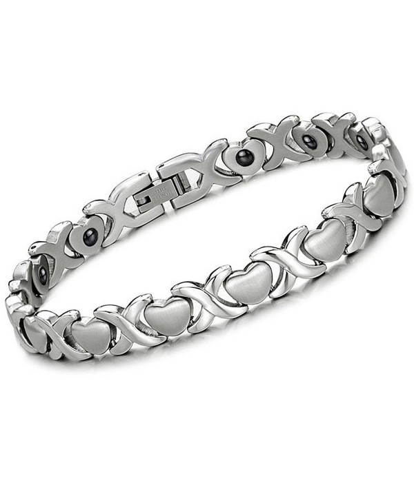 Stainless Magnetic Infinity Bracelet Hematite