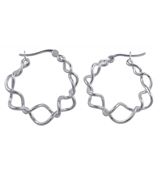 Sterling Silver Twisted Unique Earrings