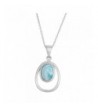 Sterling Silver Natural Larimar Pendant