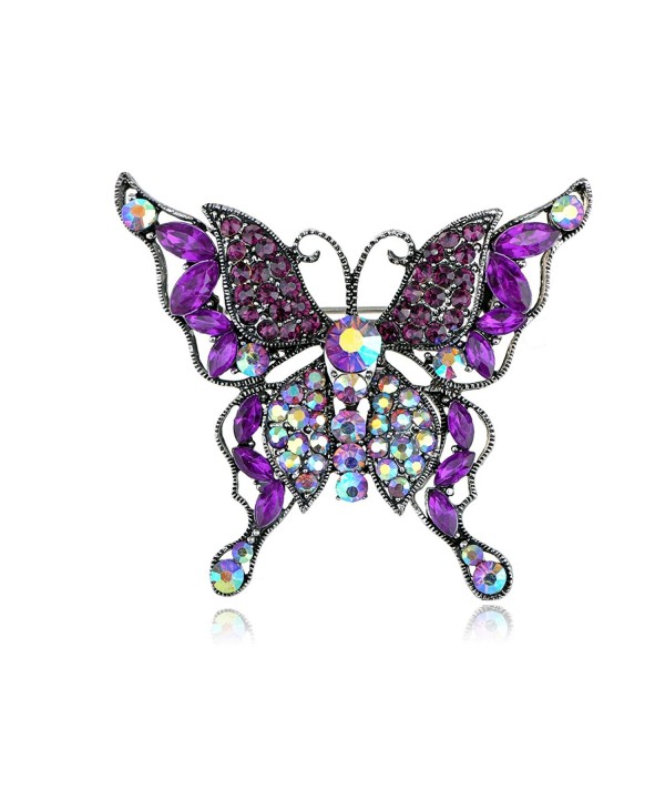 Alilang Rhinestone Multilayer Butterfly Borealis