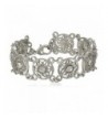 1928 Jewelry Crystal Silver Tone Bracelet