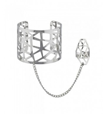 Lux Accessories Silvertone Caged Bracelet