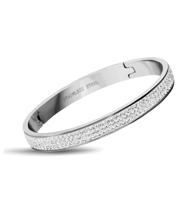 Stainless Rhinestone Crystal Wedding Bracelets