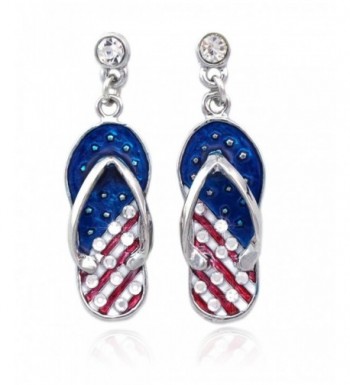 American Design Dangling Earrings Silver tone