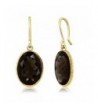 Smokey Quartz 14x10mm Plated Earrings