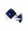 Sterling Silver Zirconia Sapphire Earrings