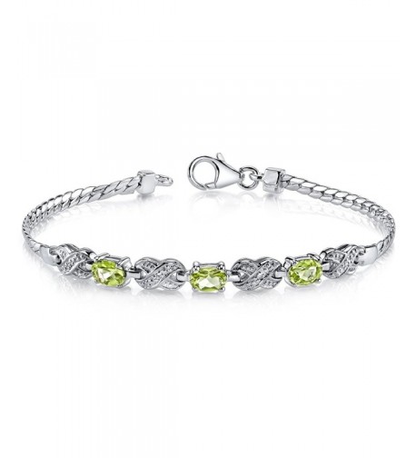 Peridot Bracelet Sterling Silver Carats