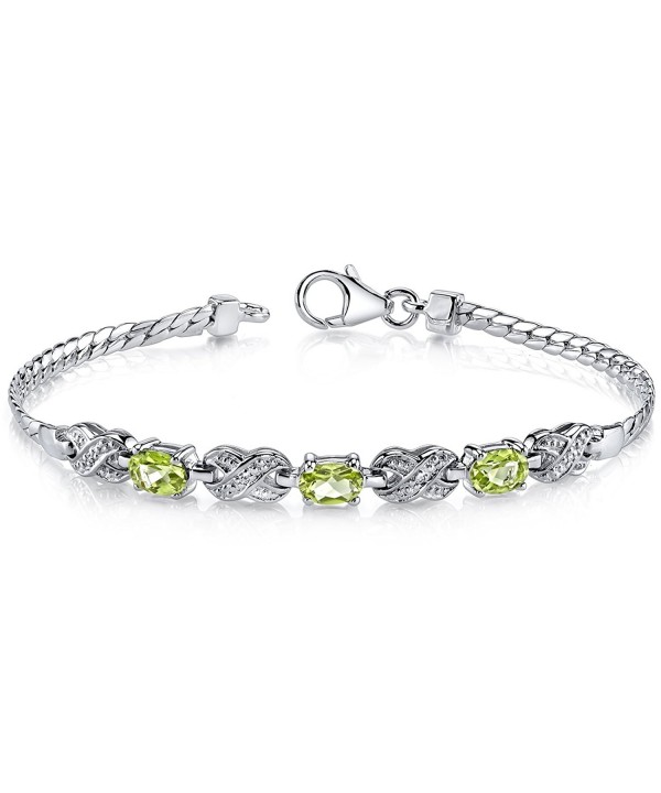 Peridot Bracelet Sterling Silver Carats