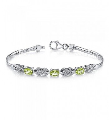 Peridot Bracelet Sterling Silver Carats