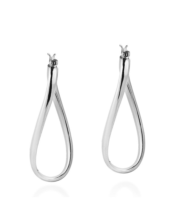 Modern V Lock Sterling Silver Earrings