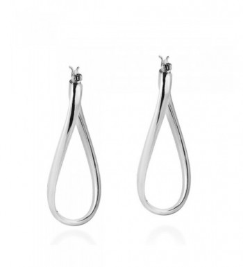 Modern V Lock Sterling Silver Earrings