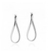 Modern V Lock Sterling Silver Earrings