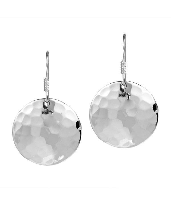 Hammer Texture Sterling Silver Earrings