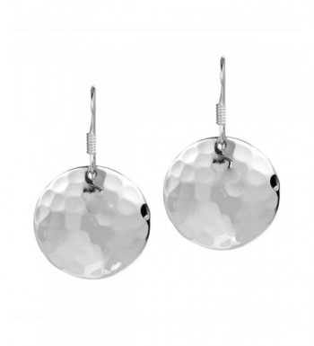 Hammer Texture Sterling Silver Earrings