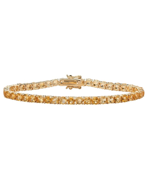 Genuine Yellow Citrine Gold Plated Bracelet