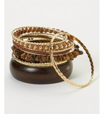 Lux Accessories Brown Bangle Bracelet