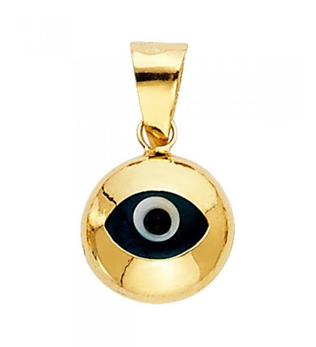 Yellow Gold Evil Charm Pendant