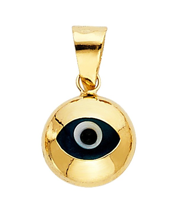 Yellow Gold Evil Charm Pendant