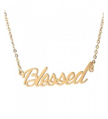 Blessed Personalized Necklace Gold Stainless