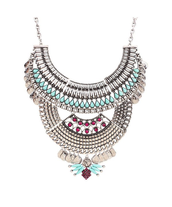 Antique Chunky Statement Crystal Necklace