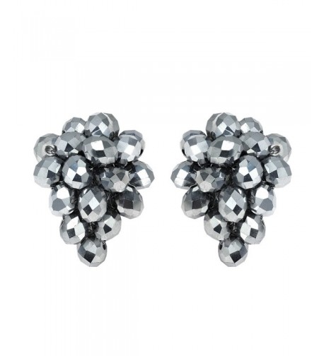 Twilight Silver Tone Fashion Crystal Earrings