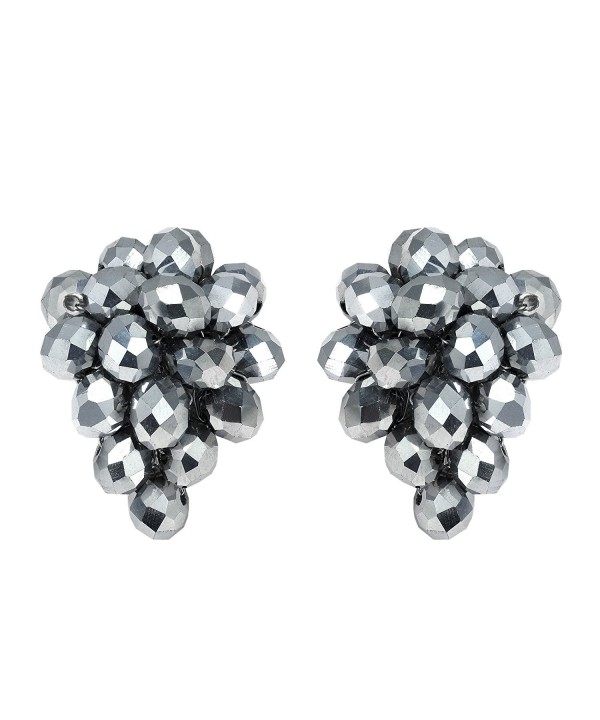 Twilight Silver Tone Fashion Crystal Earrings