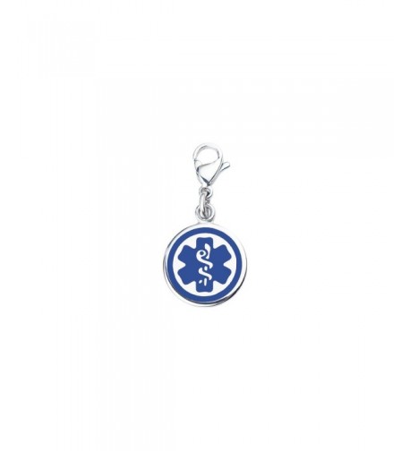 Divoti Custom Engraved Medical Charm Blue