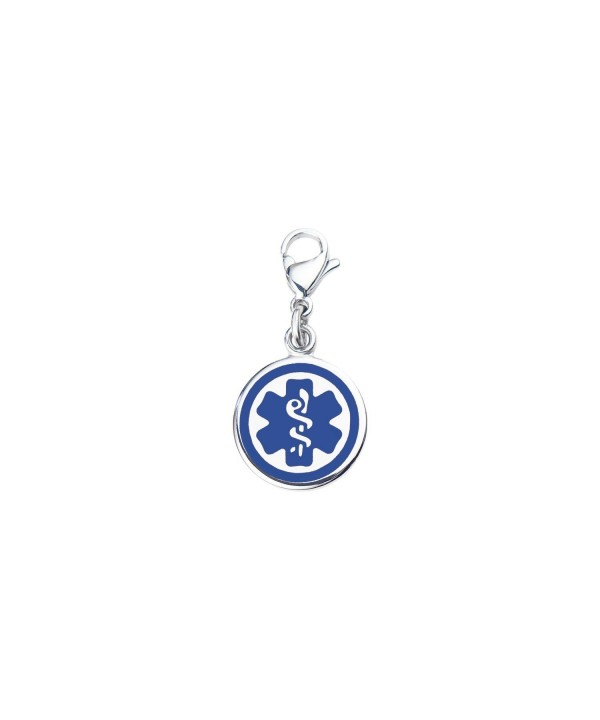 Divoti Custom Engraved Medical Charm Blue