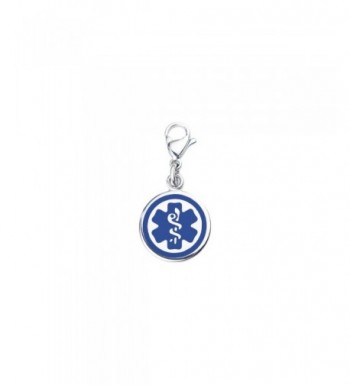 Divoti Custom Engraved Medical Charm Blue