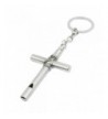 Silvery Cross Pendant Keychain Whistle
