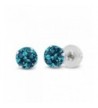 Round London Topaz 4 prong Earrings