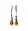 Sterling Silver Floral Leverback Earrings