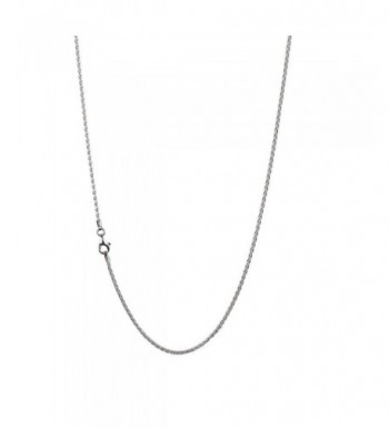 Sterling Spiga Wheat Chain Necklace Clasp RHODIUM
