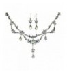 Exquisite Simulated Rhinestone Necklace Earring