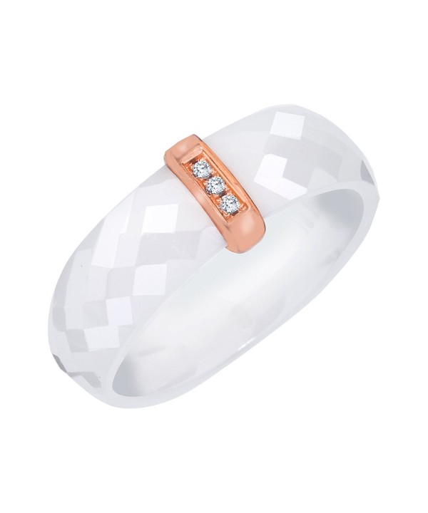 Diamond Accent Promise Ceramic Sterling