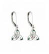 Earrings Rhodium Plated Crystal Ireland