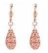 Teardrop Earrings Plated Hollow Dangles