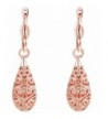 Teardrop Earrings Plated Hollow Dangles