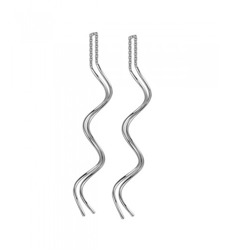 Yoursfs Corkscrew Threader Earrings Platinum