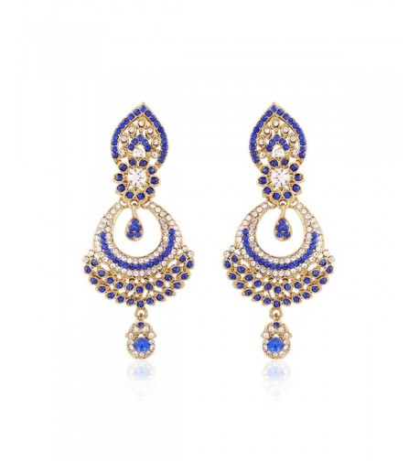 Jewels Plated Stone Earrings E2311Bl