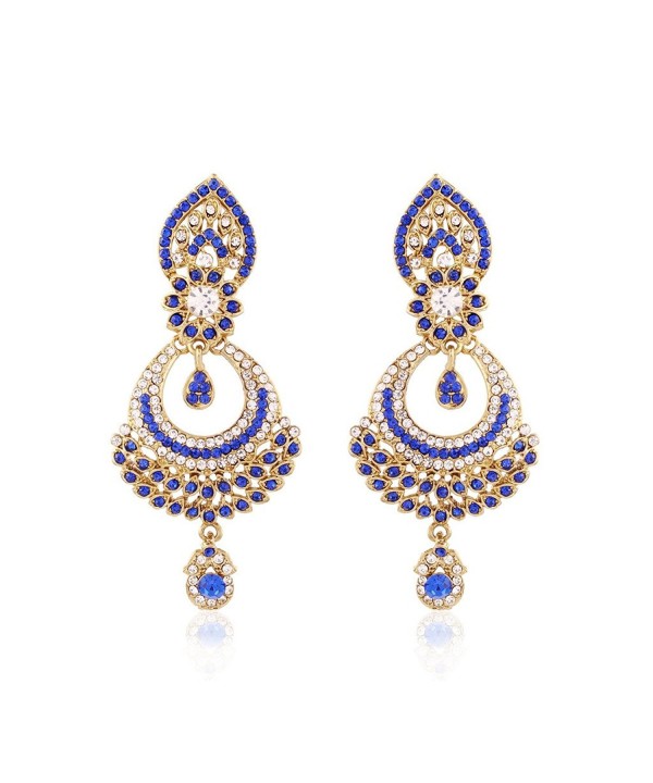 Jewels Plated Stone Earrings E2311Bl