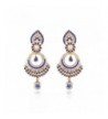 Jewels Plated Stone Earrings E2311Bl