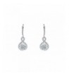 Womens Zirconia Infinity Earrings Silver