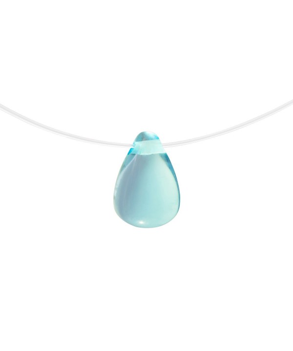 Wicary Invisible Necklace Teardrop blue calmness
