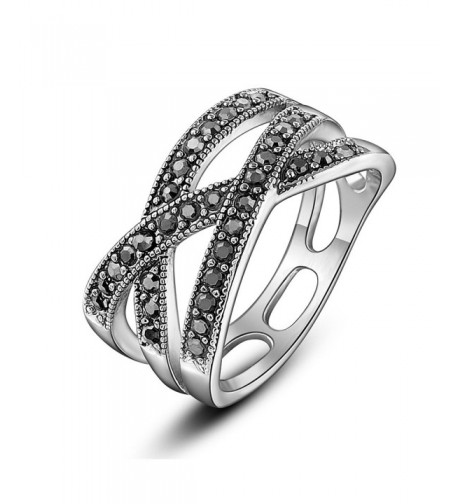 Dnswez Marcasite Criss Cross Statement 10