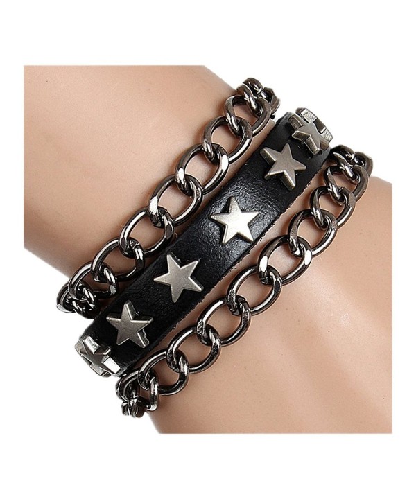 Leather Wristband Bracelet Jewelry Fashion