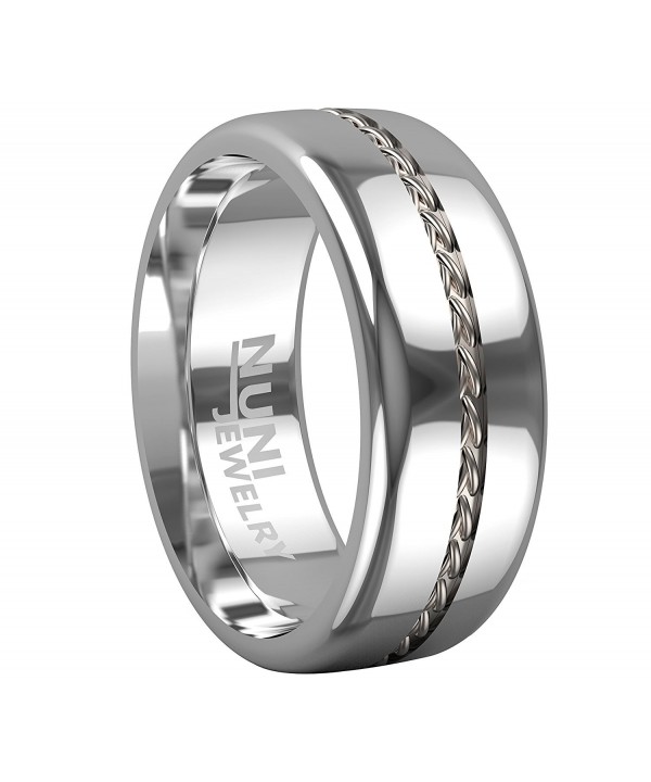 Nuni Jewelry Tungsten Silver Wedding