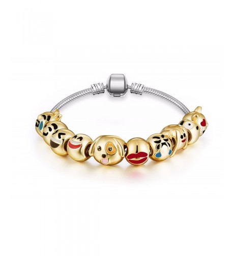 Faces Emoticon Charms Bracelet Interchangeable