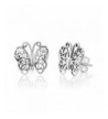 Sterling Silver Filigree Butterfly Earrings